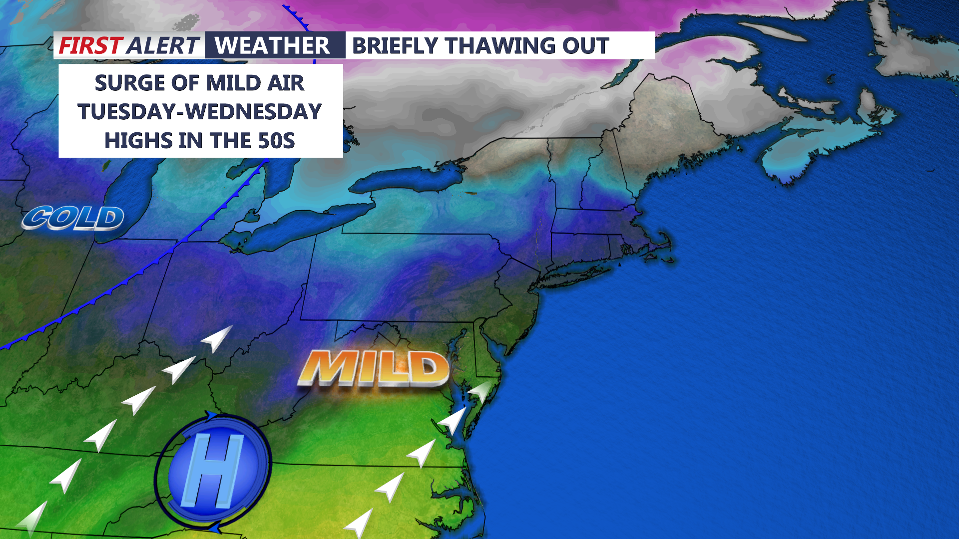 Mild Air Through Midweek